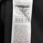 Desigual Black Shift Dress Sleeveless Paisley Velvet Embroidery US Medium New Photo 4