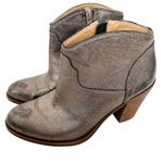 Lucky Brand Bronze Metallic Leather Booties Sz 7 Photo 5