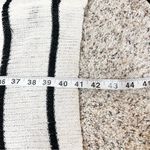 Pink Lily Black Cream White Stripe Long Sleeve Knit Long Length Cardigan Small Photo 10