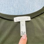 Leith  Scoop Neck Midi Shift Dress Size S in Olive Photo 5