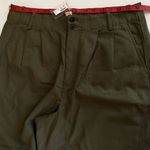 Madewell NWT 🫒 Harlow Wide-Leg Pants, Full Length, Linen Blend, Olive Green, 12 Photo 7