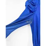 Retrofête Retrofete Flora Royal Blue Maxi Wrap Dress XS FLAWED NO BELT Photo 3