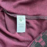 Leith NWT Burgundy & Black Geometric Print Lattice Sleeve Top Photo 9