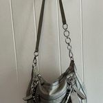 Coach Rare Vintage Beautiful Soft Grayish Blue Large Heavy Leather  Handbag Photo 4