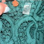 Free People  Green Asymmetrical Ruffled Mini Dress Photo 2