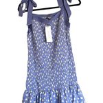 French Connection NWT Peony Doria Ruched Dress In Paradiso Blue Multi Photo 7