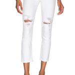 AGOLDE  White Distressed Ankle Jeans Photo 0