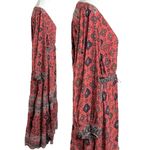 Tulle & Batiste Bohemian Gypsy Maxi Dress Size Medium Renaissance Shanaya Gown Red Photo 5