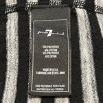 7 For All Mankind Black White Stripe Henley Tee Top Women’s Small #AM4550V17 Photo 7