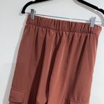 ZARA  cargo joggers satin silky smooth elastic waistband & hem xs terra cotta Photo 3