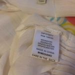 Love Tree Elastic Waistband Cropped Shirt in White size M Photo 7