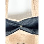 Victoria's Secret VICTORIA’S SECRET Tan Sherpa Fleece Double Straps Signature Logo Tote Bag Photo 7