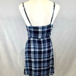 Universal Threads blue tie and button front plaid dress size XS Photo 4