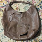 XL Genuine Italian Leather Hobo Bag with Pouch Brown Photo 0