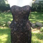 Strapless Black lace dress Photo 0