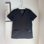 FIGS  Black Casma V-Neck Scrub Top Photo 1