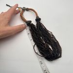 Chico's Chico’s black beaded layered multi-strand twisted necklace leather cord‎ Chunky Photo 8