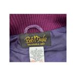 Bob Mackie Wearable Art Jacket, Small, Leather Suede Knit Embroidered Purple Photo 6