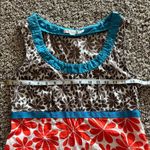 Boden Floral Tank Top with Red and Blue Accents size 6 Photo 1