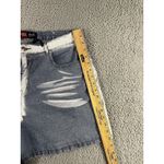Vintage denim Shorts‎ Women 18 High Rise Two Tone Y2K Grunge Festival Retro Blue Photo 3