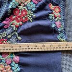 Johnny Was Heidi Floral Embroidered Tunic Top Dress Gray Boho M Mini Resortwear Photo 7