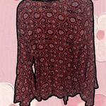 Pacific&Co Venezia Jean clothing . Beaded Paisley/Floral Long Split Bell Sleeve Blouse Photo 1