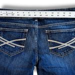 Aeropostale  Womens Casual Straight Leg Blue Denim Crop Jeans Sz 7/8 Split Bottom Photo 2