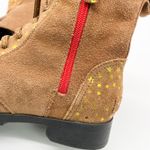 Sorel Emelie Combat Boot Womens 5 Waterproof Suede Gold Stars Boho Fairy Grunge Photo 9