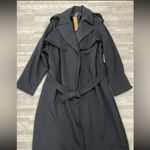 SKIMS Classic Black Onyx Boyfriend Fleece Oversized Trench Coat Size Small Photo 7