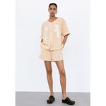 ZARA NWT  SATIN EFFECT EMBROIDERED SHIRT OVERSIZED MEDIUM Photo 2