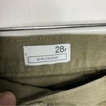 Gap Girlfriend Jeans olive green distressed size 28r Photo 4