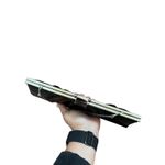 Jessica McClintock  Black Pleated Satin Convertible Clutch Shoulder Bag Photo 7