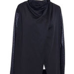 Pebble Beach Black Shoulder Snap Draped Jacket Size Large Golf Performance Jacke Photo 0