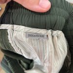 Zadig & Voltaire Zadig‎ & Voltair Womens Pants 4 Green Pull On Trouser Pin Stripe Side Wide Leg Photo 4
