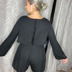 Finn and Clover  Long Sleeve Lace Black Romper Photo 3