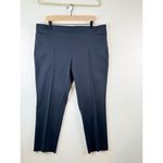 Akris  Punto Womens Dress Pants Blue Side Zip Stretch Slacks Trousers Size 16 Photo 4