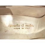 VTG Alberto D. Molina Italy Leather Sole Italy 71/2 B Red With Fold Detail Size 7.5 Photo 3