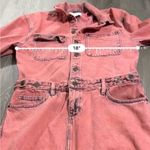 Current/Elliott  The Jumpsuit Long Sleeve Denim Dress in Acid Pink‎ Size 2 Photo 8
