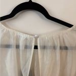 Future Collective Sheer Balloon Long Sleeve Blouse NWT Size 3X Cream Color Photo 5