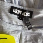 DKNY  Blue Ruffled Cap Sleeve T-Shirt Photo 9