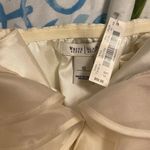 White House | Black Market Cream Silk Ruffle Corset Blouse Photo 6