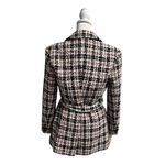 Favorite Daughter The City Plaid Tweed Belted Blazer Jacket Red Photo 2
