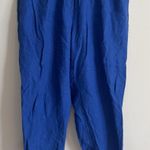 J Jill Love Linen Womens XL Pull On Pants Blue Coastal Stretch Coastal Boho Photo 0