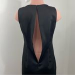Talbots ‎ Petites Black Sleeveless Satin Dress Size 8P Square Neck Photo 6