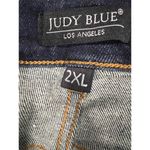 Judy Blue Women's 2XL Dark Wash Cut-Off Denim Shorts Button Fly Photo 2