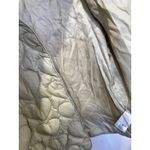 Sandro  Light Sage Gloriana Heart Quilted Puffer Button Up Jacket sz 36 FLAWED Photo 9