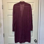 Soft Surroundings Plum Purple Burgundy Duster Cardigan Light Weight Size Medium Photo 3