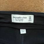 Abercrombie & Fitch Black Faux Leather Pants curve love long Photo 1