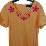 Harvé Benard Harve’ Bernard Embroidered Linen Maxi Dress Size 14 Photo 1