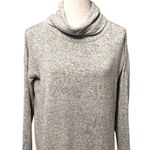 cupio Cowl Neck Sweater Long Sleeve Hi-Low Hem Marbled Pattern Gray Women's Med Photo 1